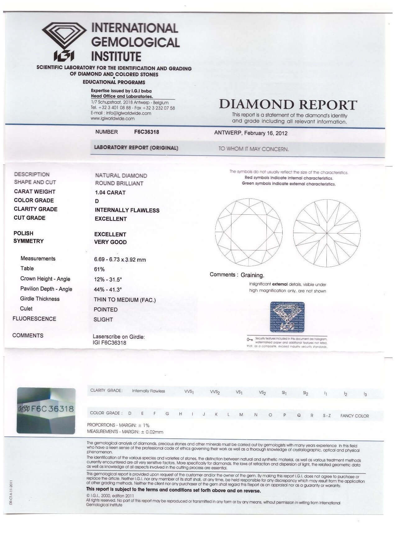 Diament inwestycyjny K26cert 002