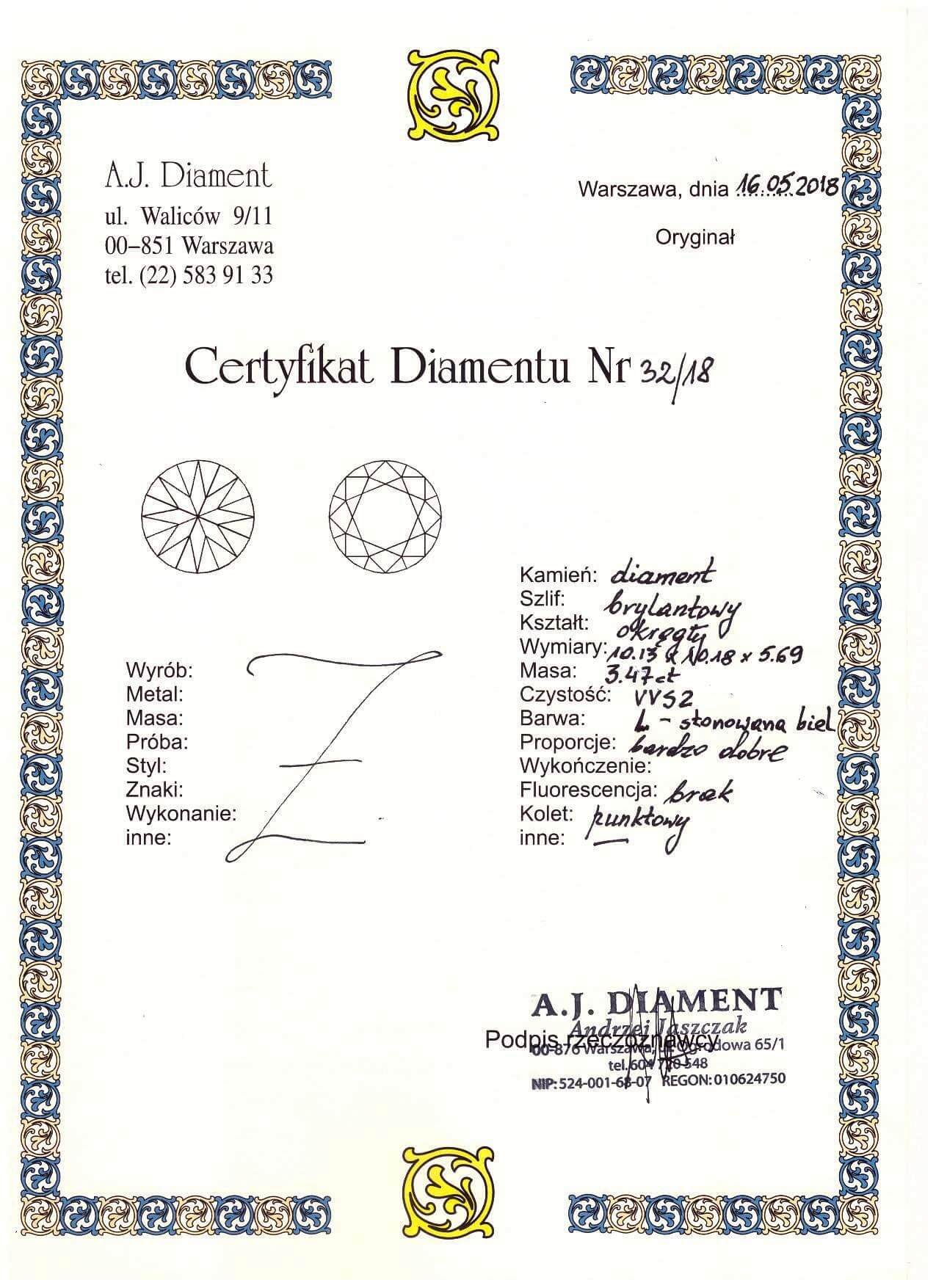 Diament K28cert 004